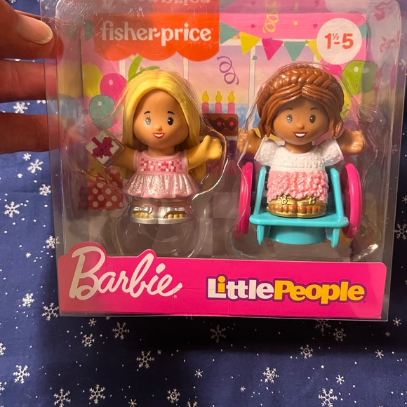 2036 - OTT Fisher-Price Barbie “Little People” Birthday Party Figures Set - Picture 2 of 8
